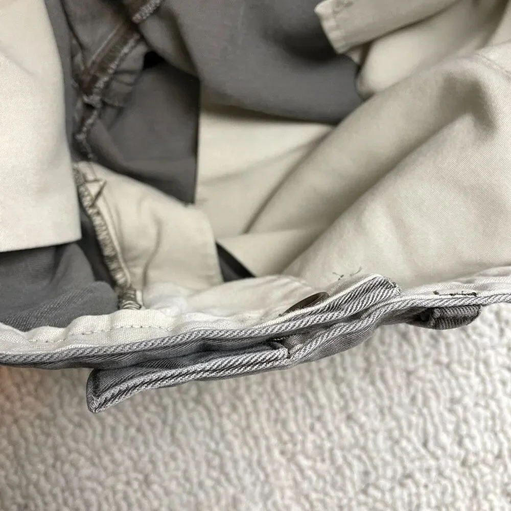 Banana Republic Hiking Chino Shorts Mens 33 Gray Straight Cotton 32x9 Pockets